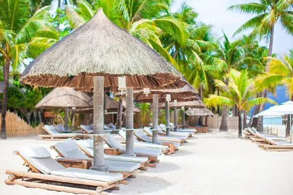 Luxury resort exotic tropical white sandy beach